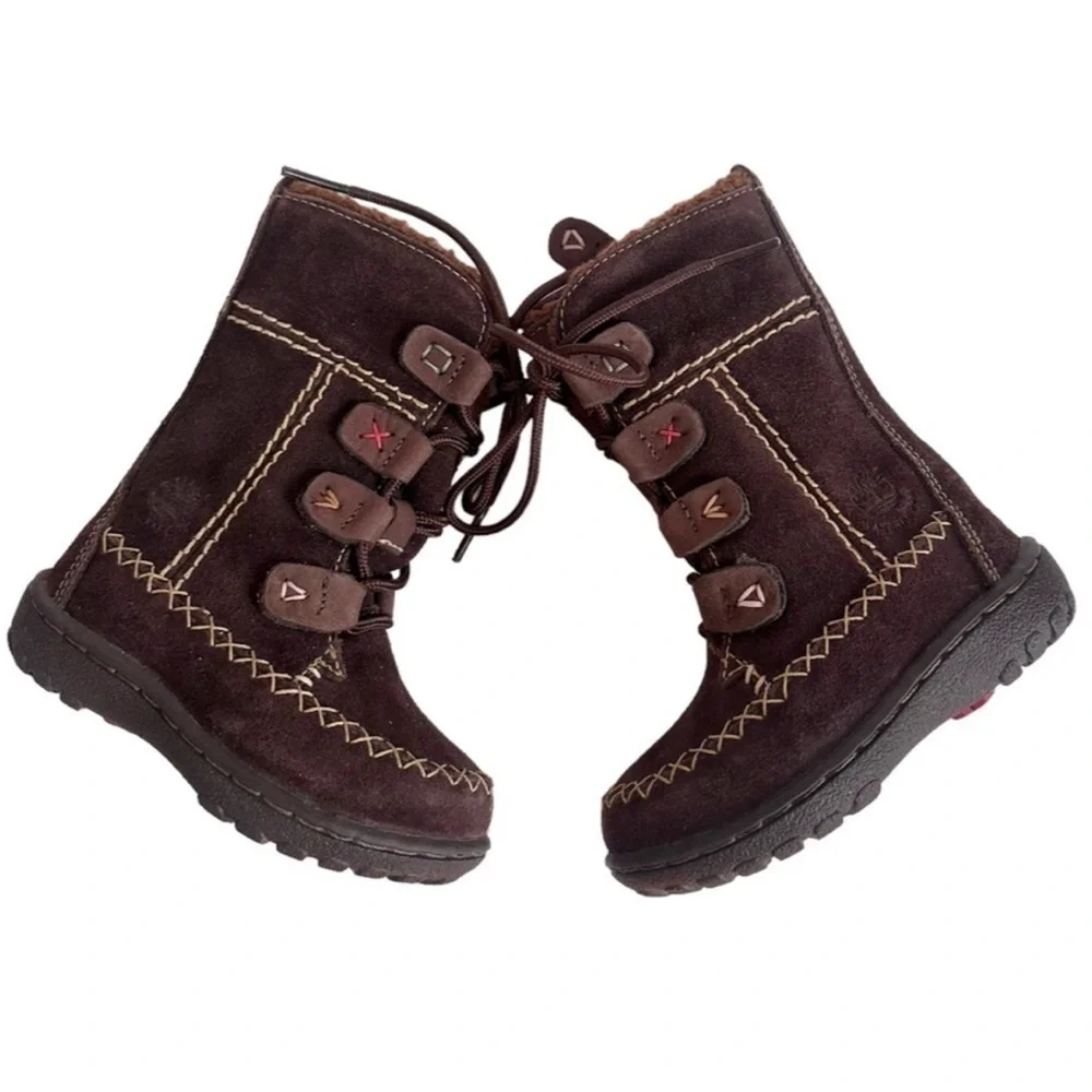 Timberlands Brown Suede High Snow Winter Boots